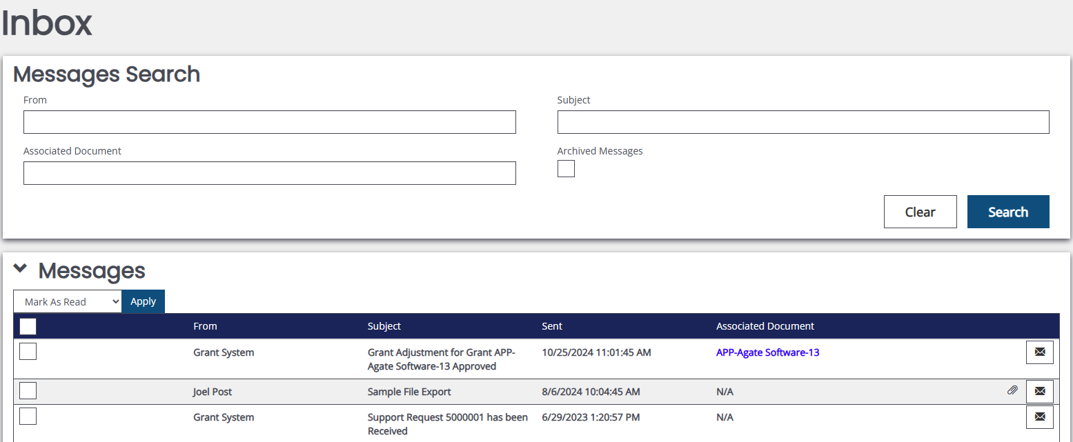 Grant Software for Grant Communication