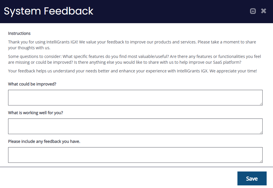 Grant Software for Grant Communication