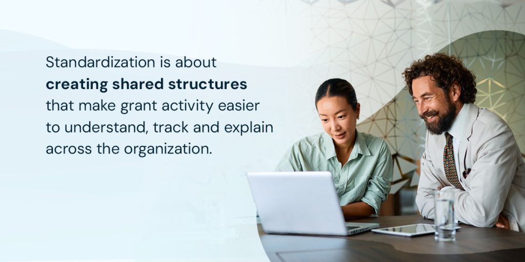 Creating shared structures that make grant activity easier